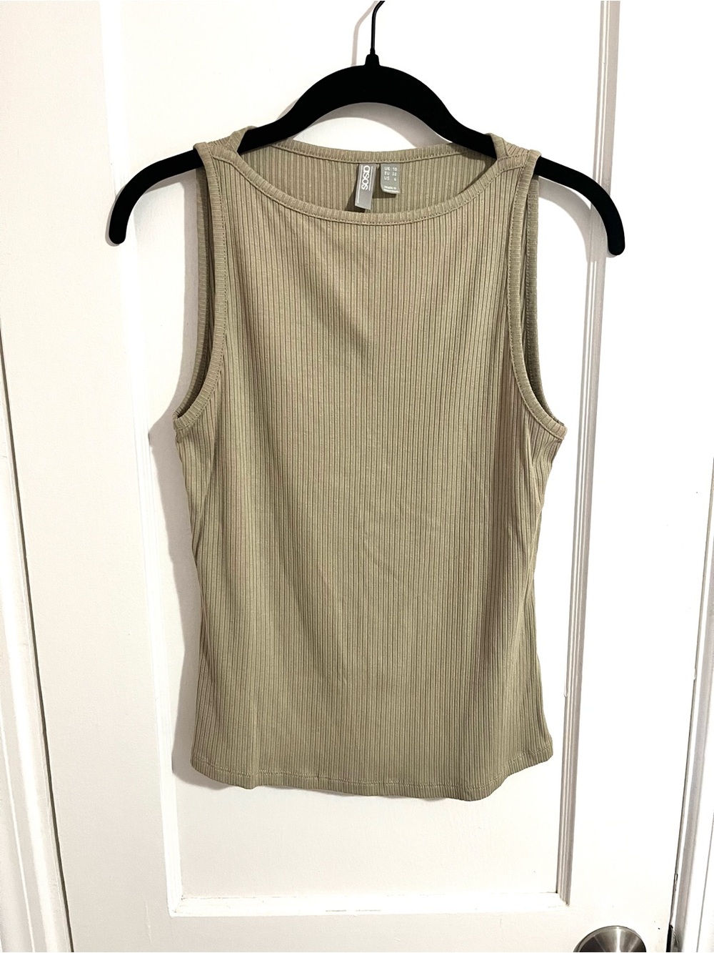 ASOS Ribbed Tank Top - Taupe